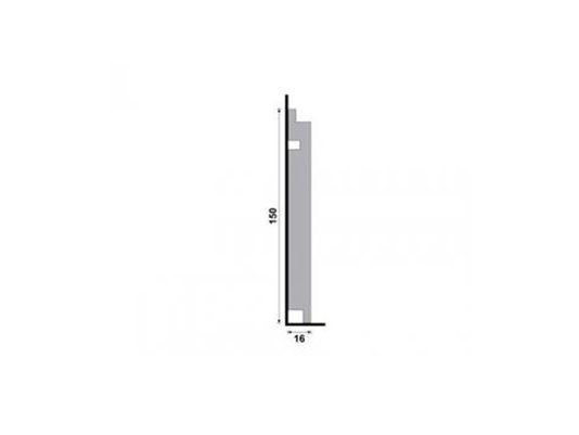 Rodapé Santa Luzia Poliestireno Moderna 461 150x16mm Branco-2,40m