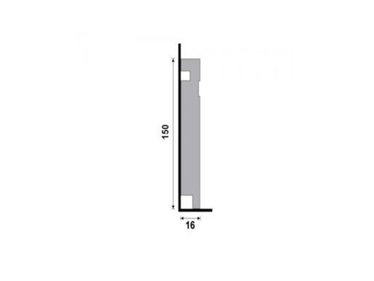 Rodapé Santa Luzia Poliestireno Moderna 480 150x16mm Branco-2,40m