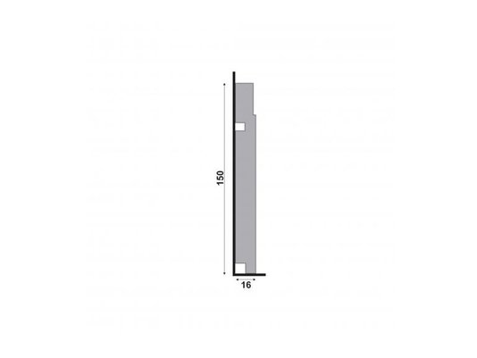 Rodapé Santa Luzia Poliestireno Moderna 502 150X16mm Branco-2,40m