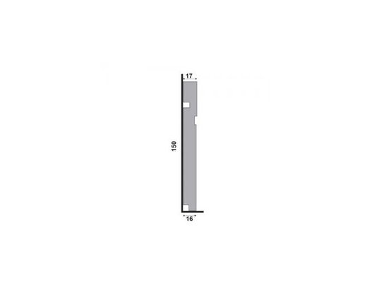 Rodapé Santa Luzia Poliestireno Moderna 503 15cm Branco-2,40m