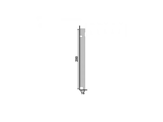 Rodapé Santa Luzia Poliestireno Moderna 505 200X16mm Branco-2,40m
