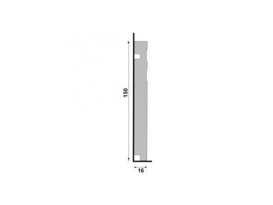 Rodapé Santa Luzia Poliestireno Moderna 513 150X16mm Branco-2,40m