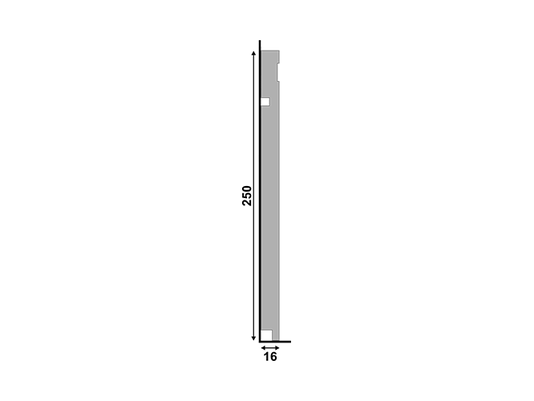 Rodapé Santa Luzia Poliestireno Moderna 546 25cm Branco-2,40m