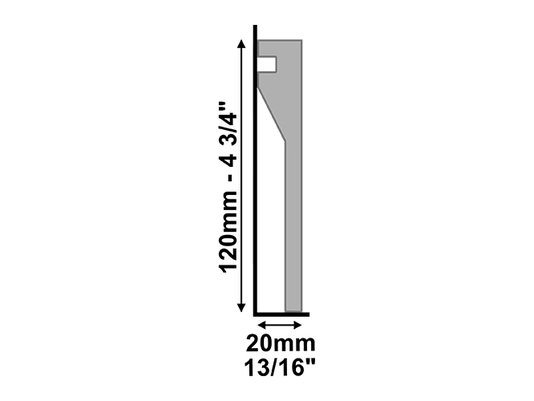 Rodapé Santa Luzia Poliestireno Reforma 582 120x20mm Branco-2,40m