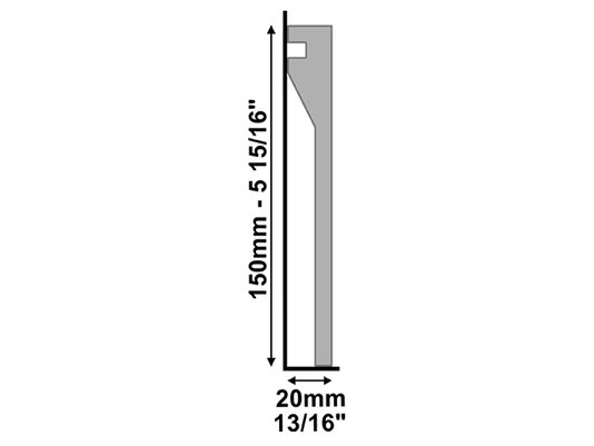 Rodapé Santa Luzia Poliestireno Reforma 583 150x20mm Branco-2,40m