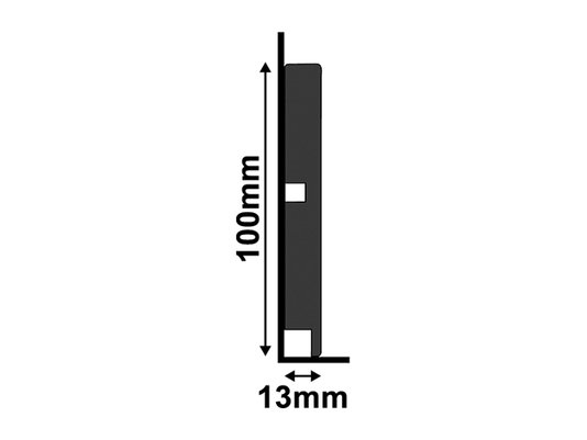Rodapé Santa Luzia Poliestireno Reserva 3454 100x13mm Pátina Branco-2,40mts
