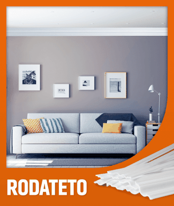 Rodateto isopor R60 20x65x2000mm Branco-Conj.2 barras