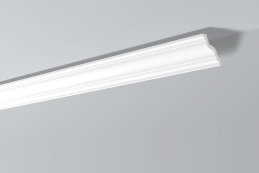 Rodateto Poliestireno GR 80x85x2000mm Branco Gart- 2m