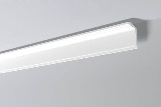 Rodateto Poliestireno GT 120x50x2000mm Branco Gart- 2m