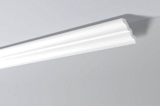 Rodateto Poliestireno SM 105X95x2000mm Branco Gart- 2m