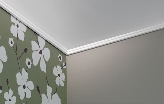 Rodateto Poliestireno ST2 50x50x2000mm Branco Gart- 2m