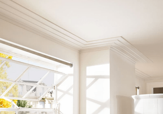 Rodateto Poliestireno ST4 130X130x2000mm Branco Gart-2m
