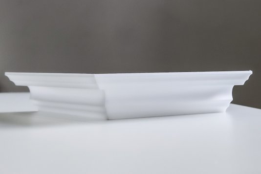 Rodateto isopor A60 55x55x2000mm Branco- Conj.2 barras