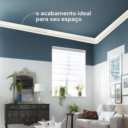 Rodateto Isopor B25 17x25x2000mm Branco-Conj.2 barras