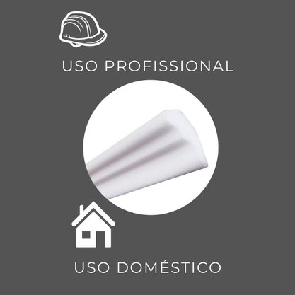 Rodateto Isopor B25 17x25x2000mm Branco-Conj.2 barras