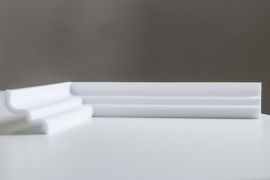 Rodateto isopor F50 40x45x2000mm Branco-Conj.2 barras