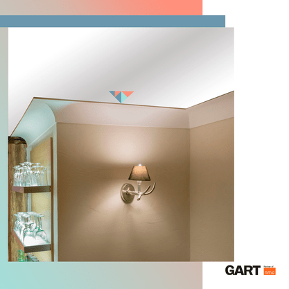 Rodateto Poliestireno NE3 82X82x2000mm Branco Gart- 2m