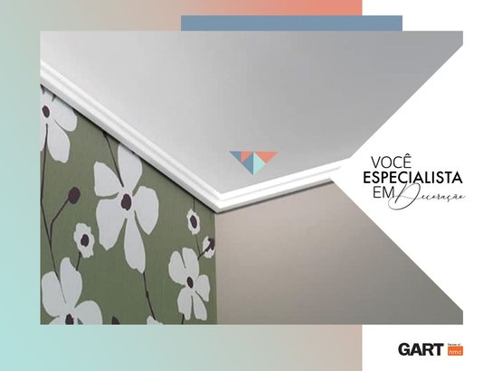 Rodateto Poliestireno T4 20X30x2000mm Branco Gart- 2m
