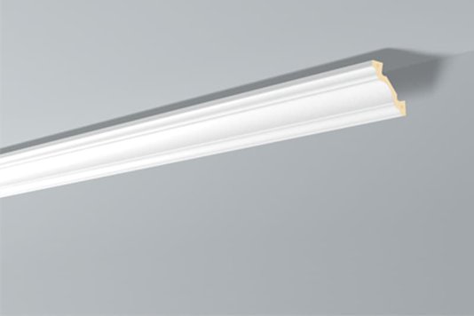 Rodateto Sanca Poliestireno Z19 80x80x2000mm Branco Gart-2m