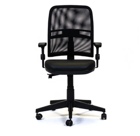 Cadeira Executiva NewNet Preta Base Giratória Braço T- Cavaletti