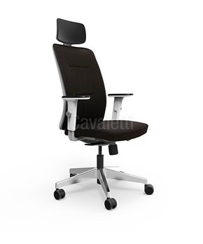 Cadeira Presidente Velo Preto Base Giratória Braços T- Cavaletti