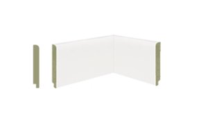 Guarnição/Vista MDF Premium 10cm Branco liso Borda Arred-2,40mts