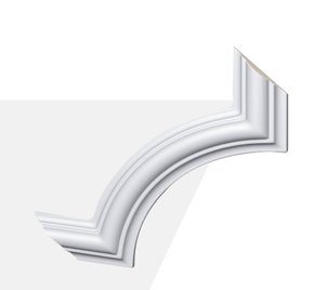 Kit 4 apliques de Poliestireno Z102 20x20mm Branco Gart