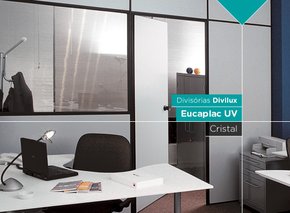Painel divisória Eucatex 1200x2110x35mm Cristal - M2