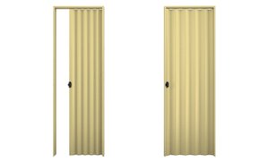 Porta sanfonada PVC 2,10m Areia-Plasbil