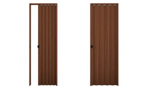 Porta sanfonada PVC 2,10m Mogno-Plasbil