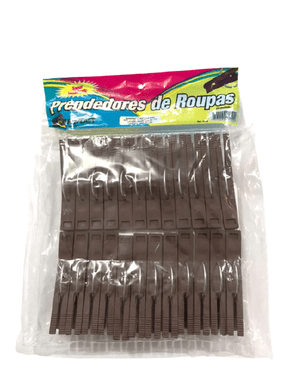 Prendedor plástico de roupa pacote com 24 unidades