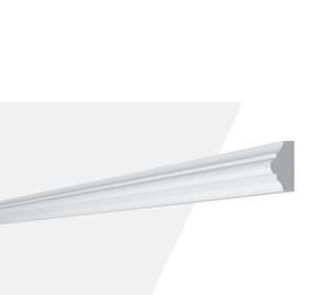 Rodameio Boiserie de Poliestireno SP3N 13x23x2000mm Branco Gart- Barra com 2mts