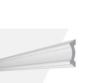 Rodameio Boiserie de Poliestireno Z1550 20x80x2000mm Branco Gart- Barra com 2mts