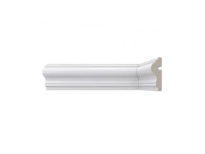 Rodameio de Poliestireno 467 60x23x2400mm Branco Santa Luzia-2,40m