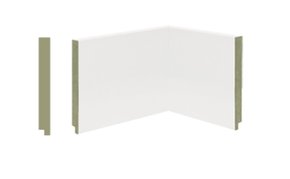 Rodapé de MDF Premium 14cm Branco Liso- 2,40mts