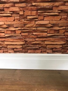 Rodapé de PVC Branco 100x1mm- valor por m1