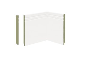 Rodapé MDF Premium 19cm Branco Dois Frisos Peq-2,40mts