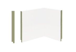 Rodapé MDF Premium 19cm Branco Liso- 2,40mts