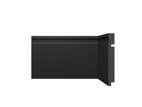 Rodapé Santa Luzia de Poliestireno Black 3480 150x16 mm Preto-2,40mts