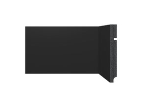 Rodapé Santa Luzia de Poliestireno Black 3496 150x16 mm Preto -2,40mts