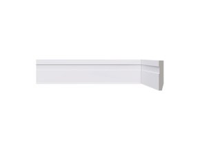 Rodapé Santa Luzia de Poliestireno LEV52 50x8mm Branco-2,40mts
