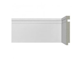 Rodapé Santa Luzia Poliestireno Moderna 493 120X16mm Branco-2,40mts