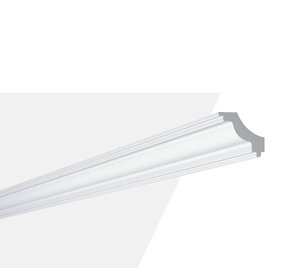 Rodateto Poliestireno J 45x50x2000mm Branco Gart- 2m