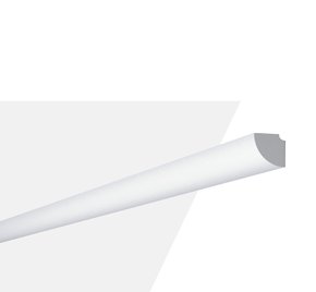 Rodateto Poliestireno QR 20x20x2000mm Branco Gart-2m