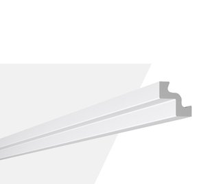 Rodateto Poliestireno ST2 50x50x2000mm Branco Gart- 2m