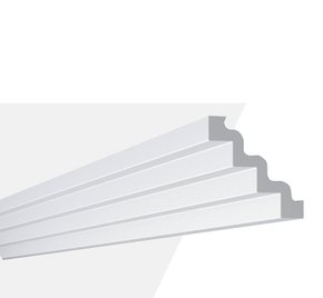 Rodateto Poliestireno ST4 130X130x2000mm Branco Gart-2m