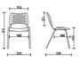 Cadeira Empilhável ISO Plás.Fixa 4 pés Frisokar Preta