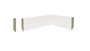 Guarnição/Vista MDF Premium 7cm Branco dois frisos-barra 2,40mts