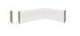 Guarnição/Vista MDF Premium 7cm Branco liso Borda Arred- 2,40mts