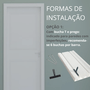 Rodapé Branco PVC com um friso 7cm Altura - Barra de 2m